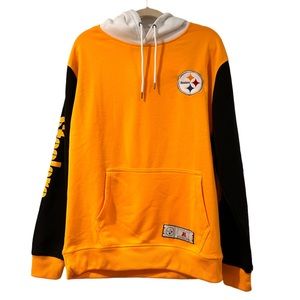 Pittsburg Steelers Mens Hoodie NFL Pro Line yellow/black  Long Sleeve Pullover M